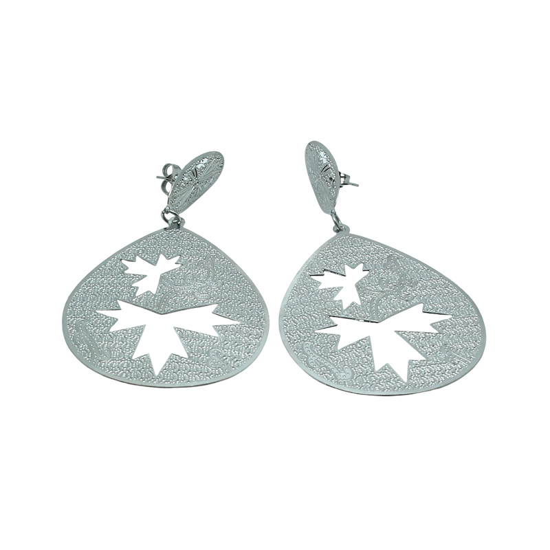 Wire-Cut Combination Earrings