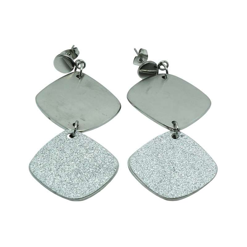Wire-Cut Combination Earrings